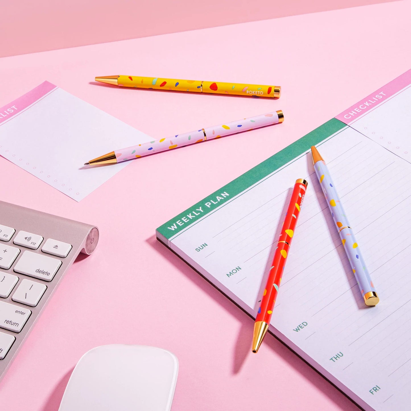 Pattern Twist Pen - Pink Chips
