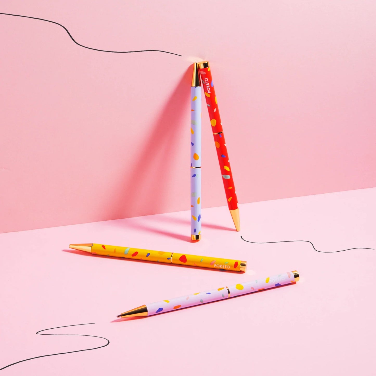 Pattern Twist Pen - Pink Chips