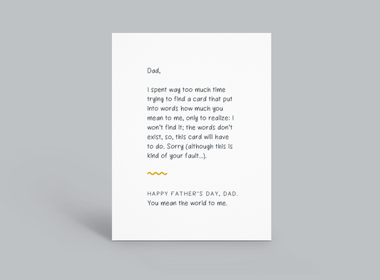 Father’s Day - No Words