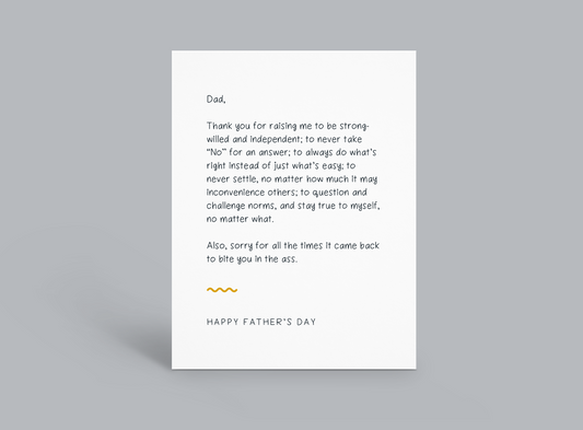 Father’s Day - Thanks and Sorry