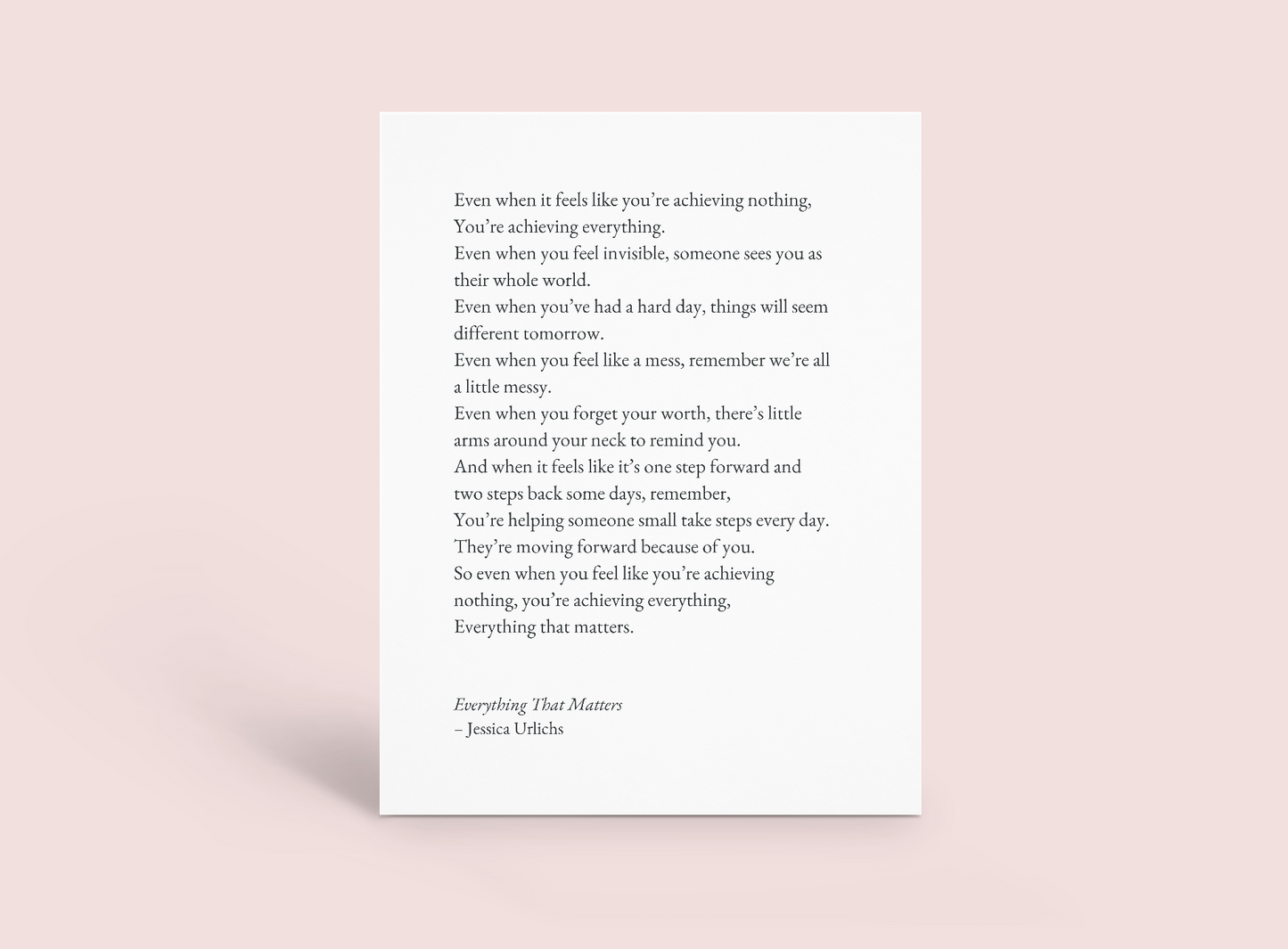 Everything That Matters - Jessica Urlichs + Hey Weegs