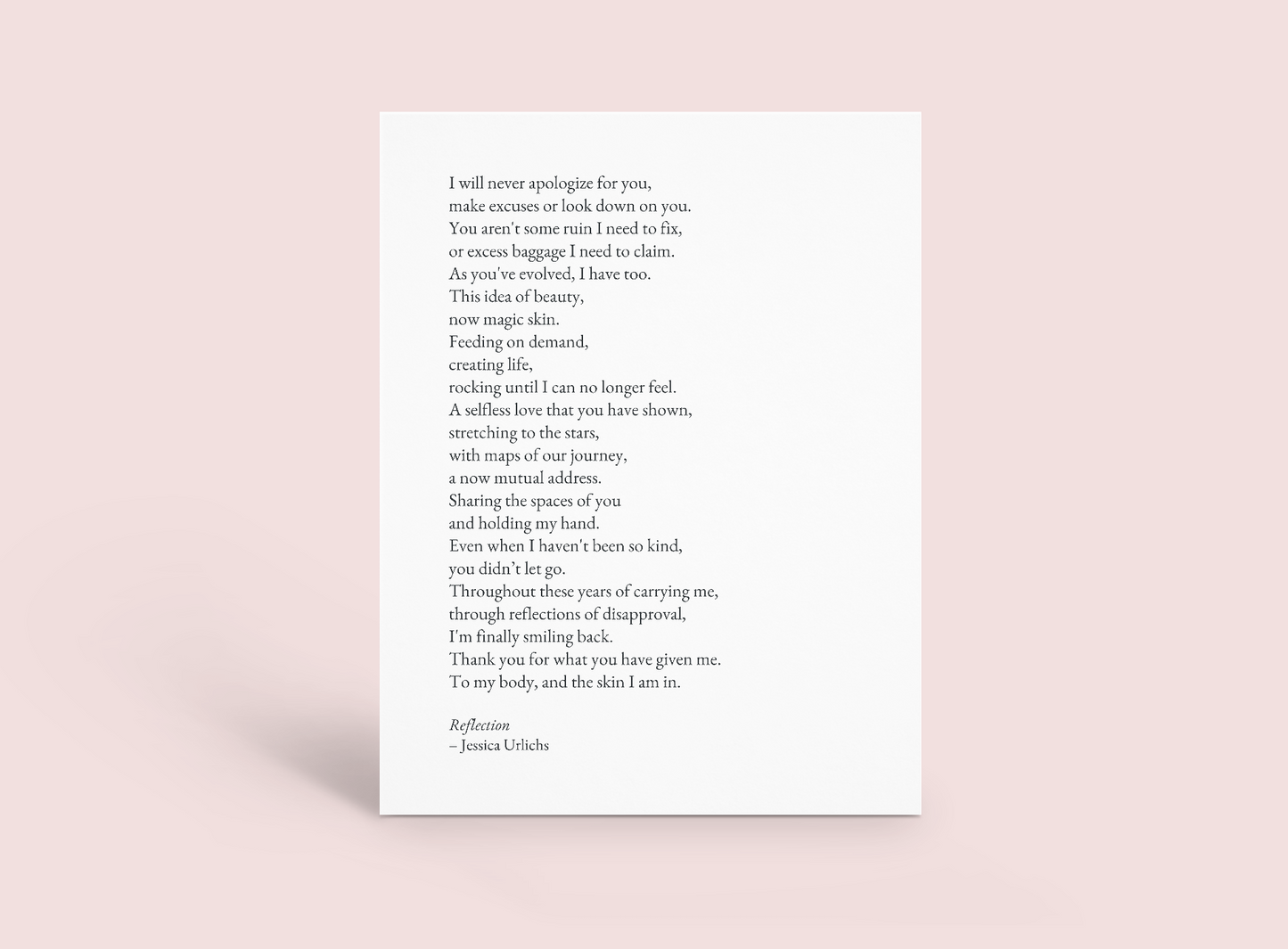 Reflection - Jessica Urlichs + Hey Weegs