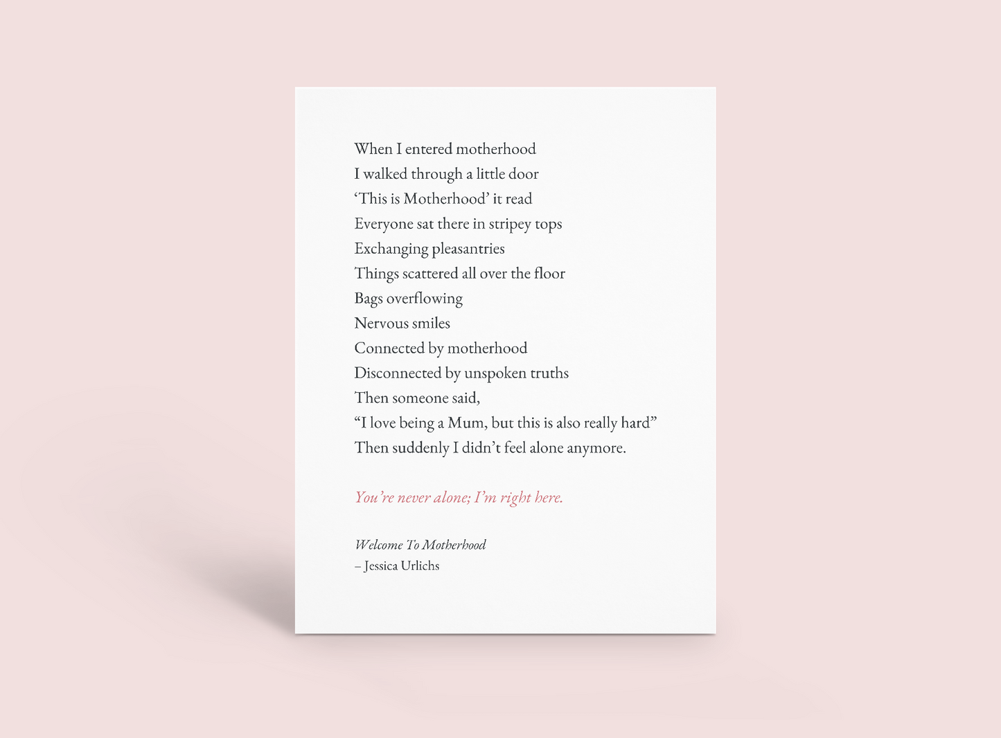 Welcome To Motherhood Pack - Jessica Urlichs + Hey Weegs
