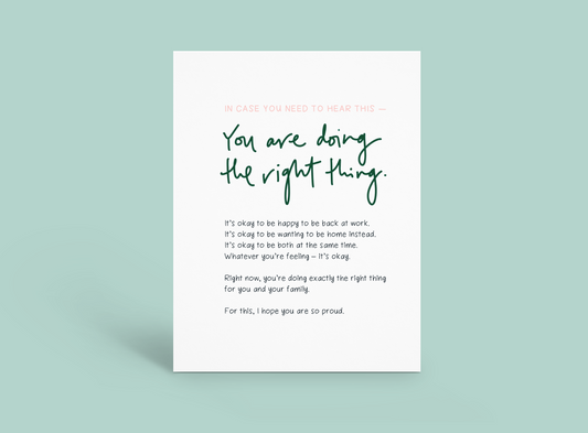 Maternity Leave - Doing The Right Thing