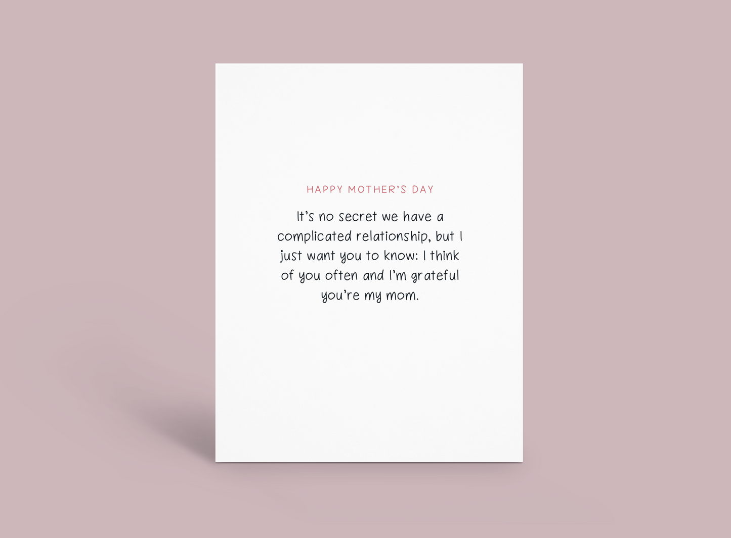 Mother's Day - Complicated