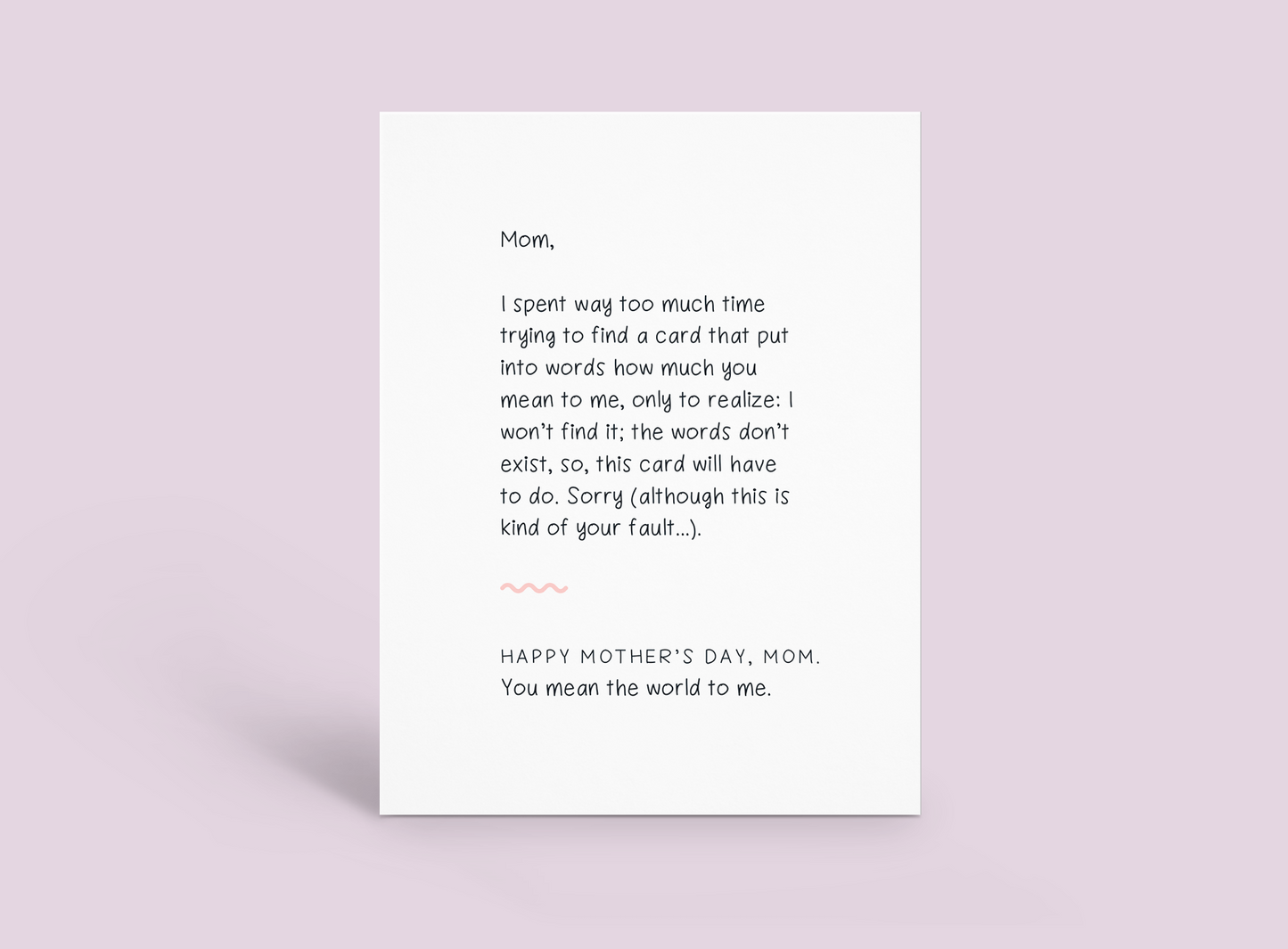 Mother's Day - No Words
