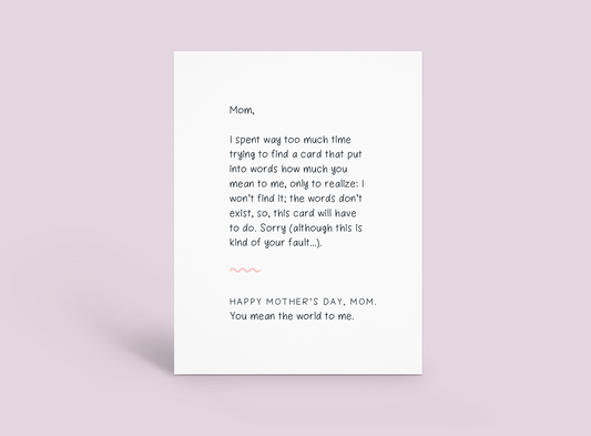 Mother's Day - No Words