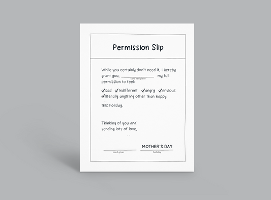 Mother's Day - Permission Slip
