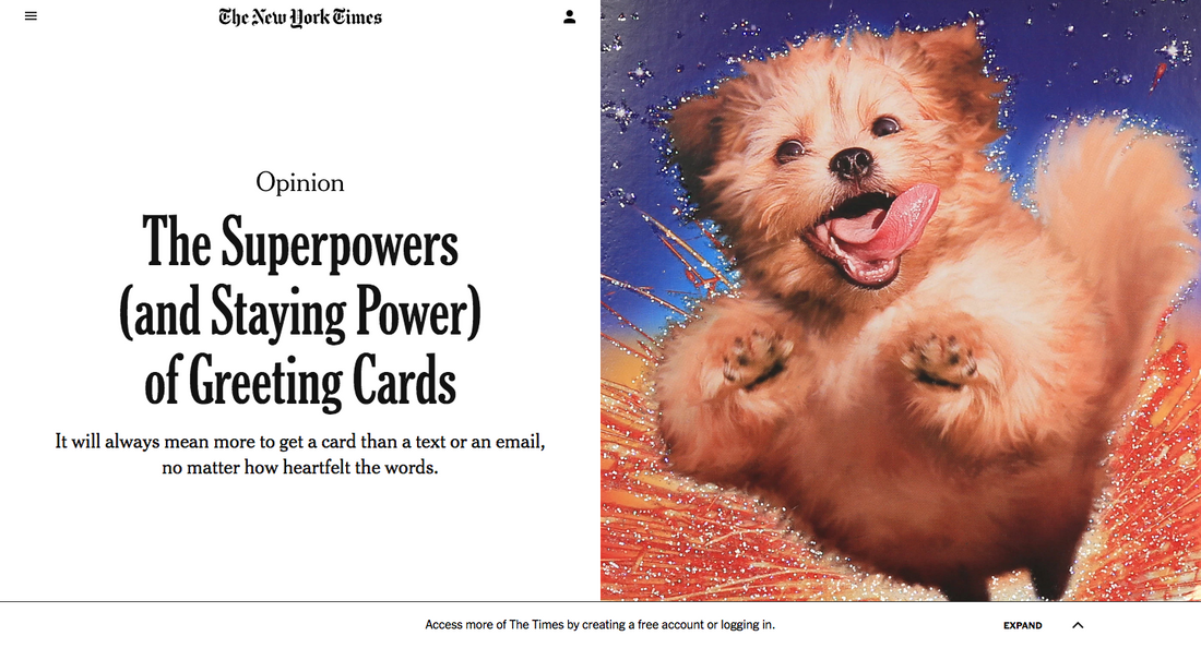 From The NYT: The Superpowers (and Staying Power) of Greeting Cards