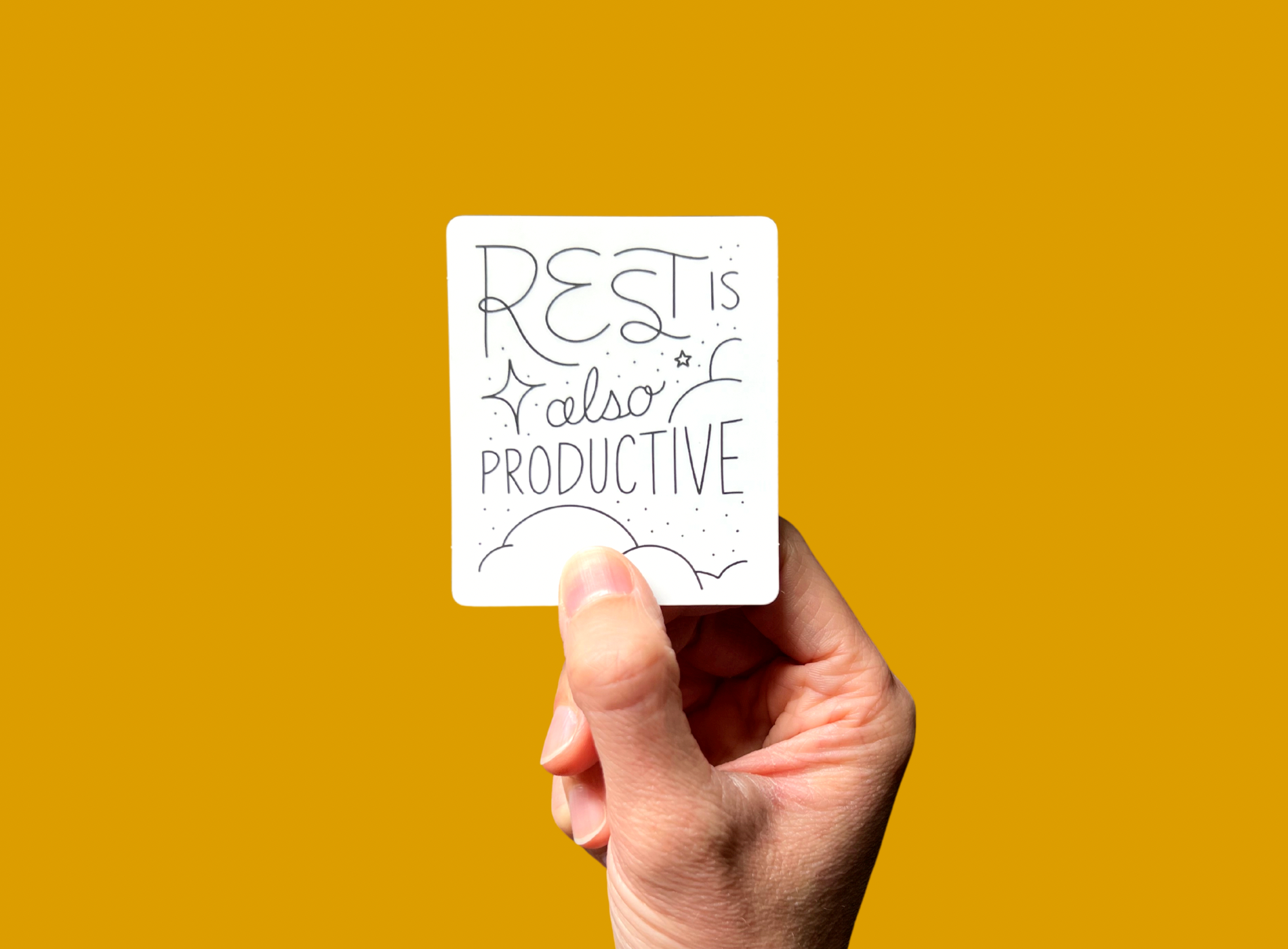 Rest is Also Productive (Sticker) – Hey Weegs
