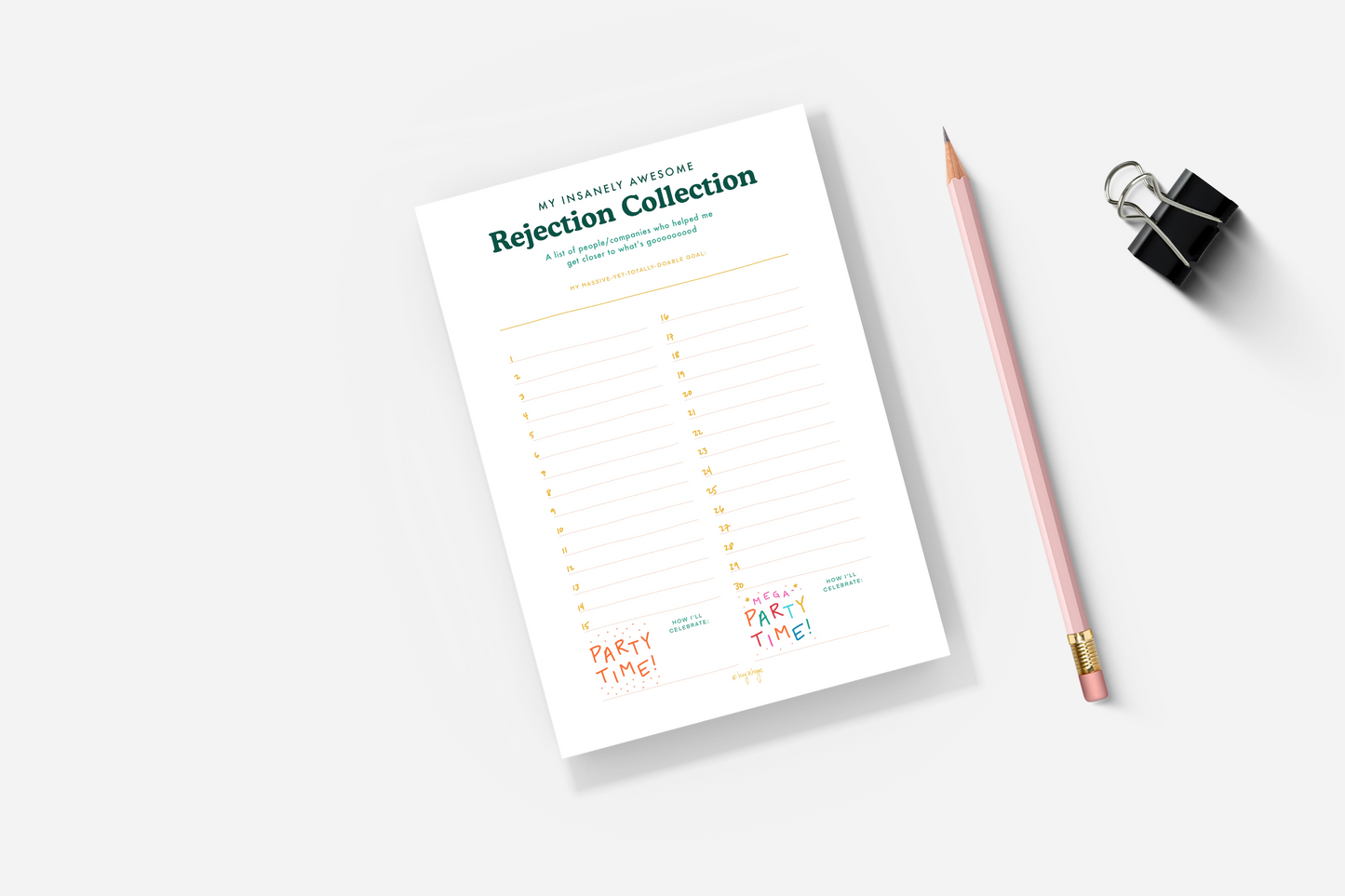 Rejection Collection - Free Printable